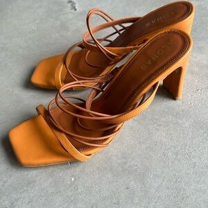 ALOHAS Sunbeam Strappy Cognac Heels size 6.5